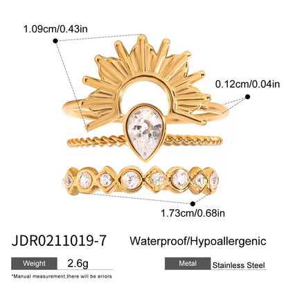 R310: Premium Stainless Steel Finger Ring (3 pcs set)