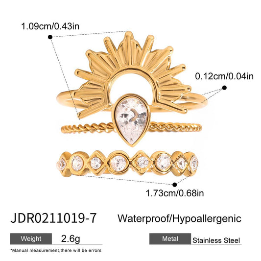 R310: Premium Stainless Steel Finger Ring (3 pcs set)