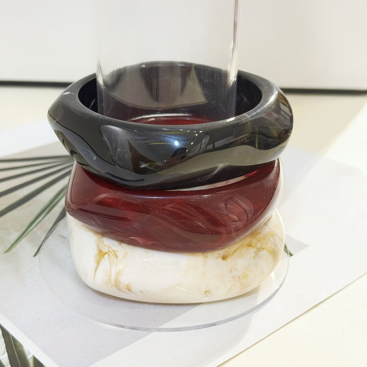 HC172: Trendy Resin Bangle Set (3pcs)