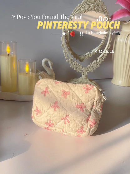 9. Small Pinteresty Makeup Bag: Pink Bow