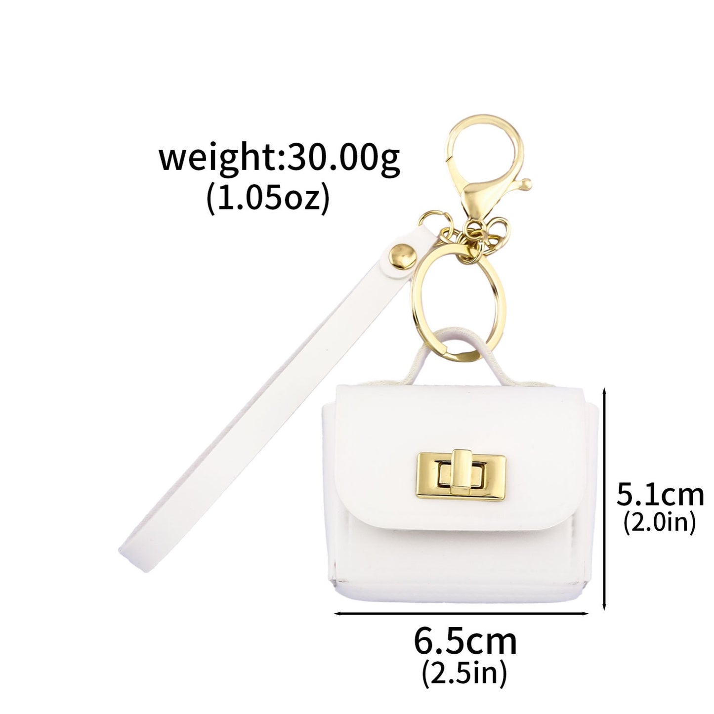 Mini Bag Charm: White