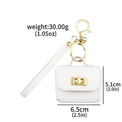 Mini Bag Charm: White