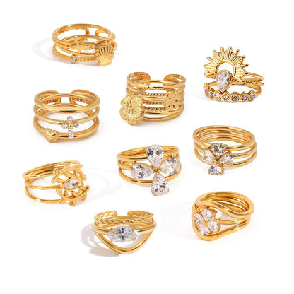 R313: Premium Stainless Steel Finger Ring (3 pcs set)