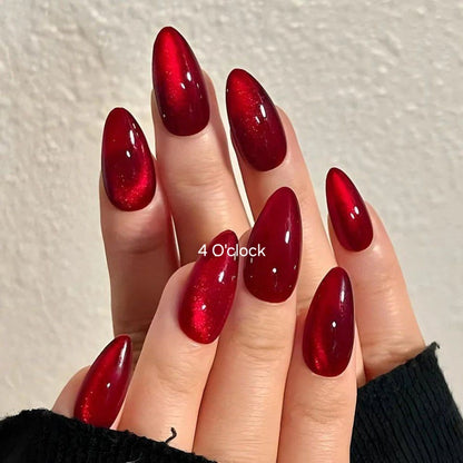 N37: Press On Nails: Vampire Glam (24 Pcs) - With FREE glue stickers.