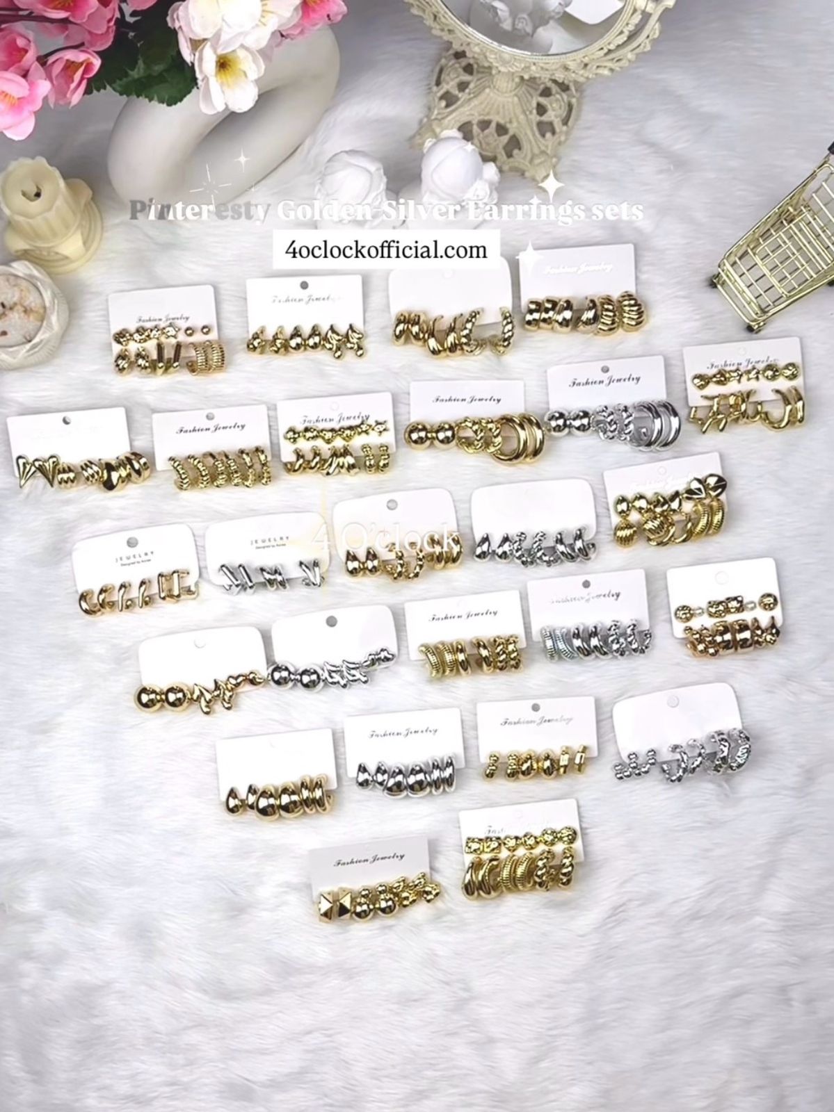 Golden Earrings sets: 15