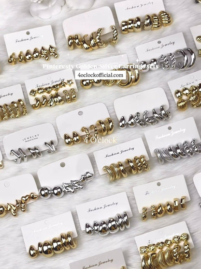 Golden Earrings sets: 19