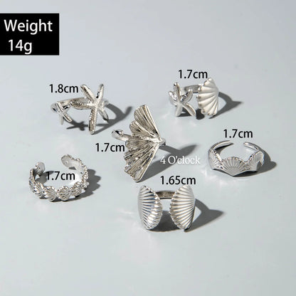 ✨RS73: Maximalistic Finger Ring Sets (Silver) - 6pcs (Full set adjustable)