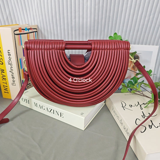 Aurelia Eclipse Handbag: Wine Red