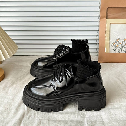 Platform Oxford Boots: Black & Brown (PRE ORDER ONLY)